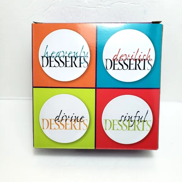 Fitz and Floyd Color Dessert Plates 4pcs - Picture 3 of 14